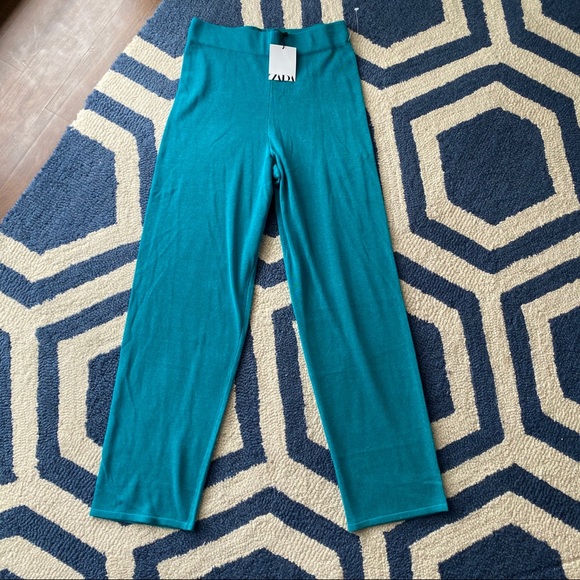 🦋 ZARA BOHO TEAL BLUE HIGH WAIST SHEER BEACH PANTS! - Picture 7 of 10